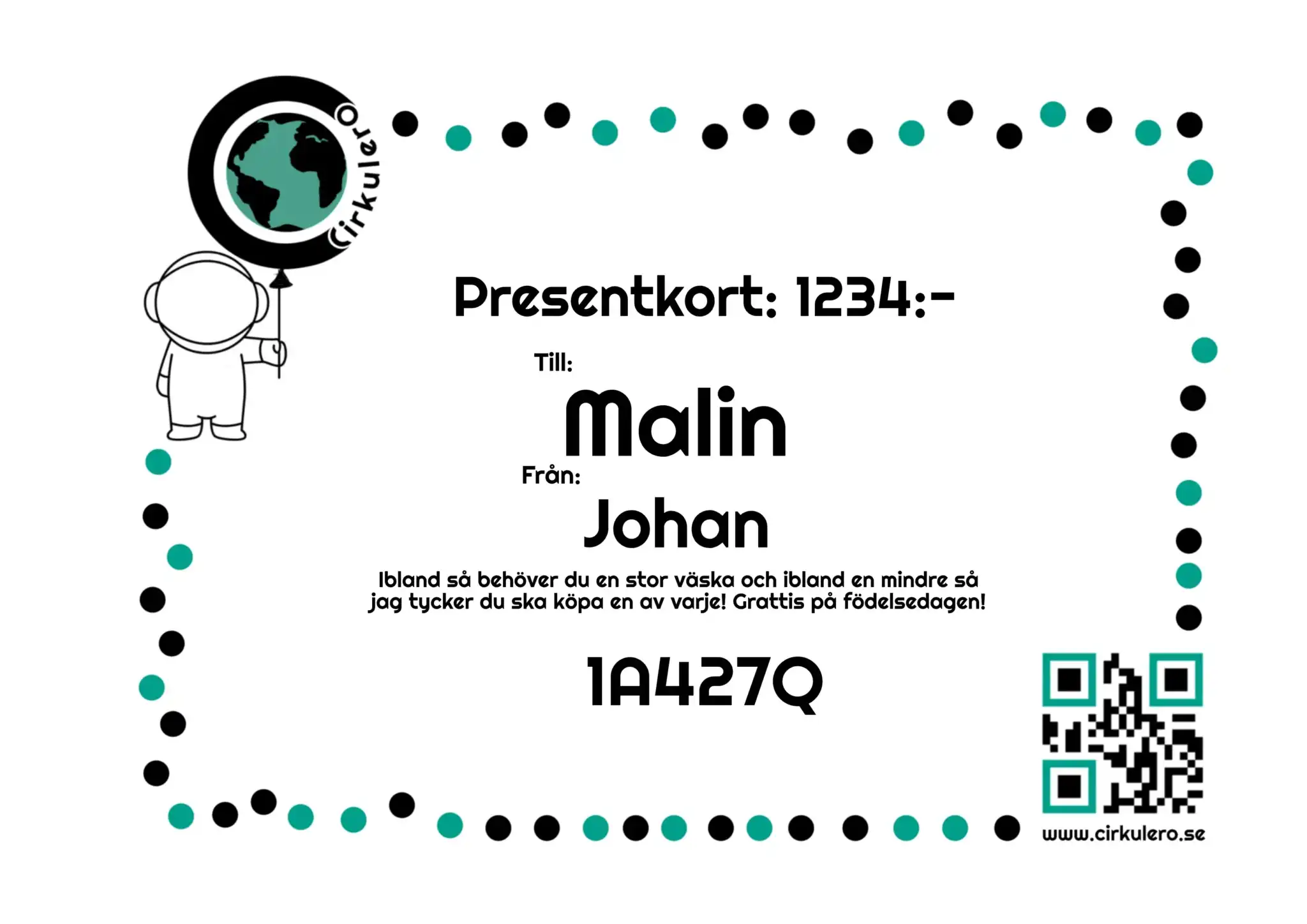 Presentkort, digitalt